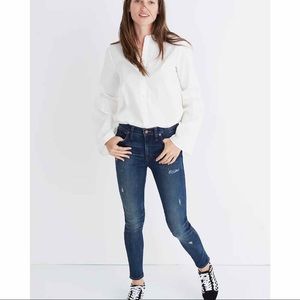 Madewell 9” High Rise Skinny Jeans: Distressed Edition Size 31